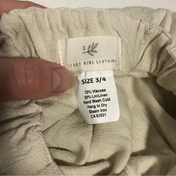 Story Kids Clothing Iris Linen Cotton Halter Open Back Dress, size 3/4 - Picture 9 of 10